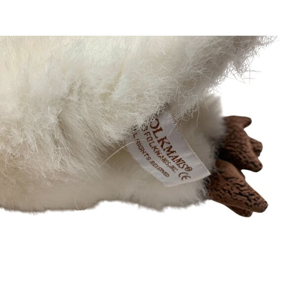 Folkmanis Plush Hand Puppet Barn Owl Stuffed Animal Toy Vintage 13 in Tall - Picture 5 of 6